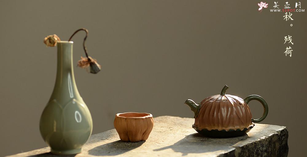 紫砂壶图片：文气十足 意境深远 秋日残荷 孙伟强张新亚合作 - 美壶网