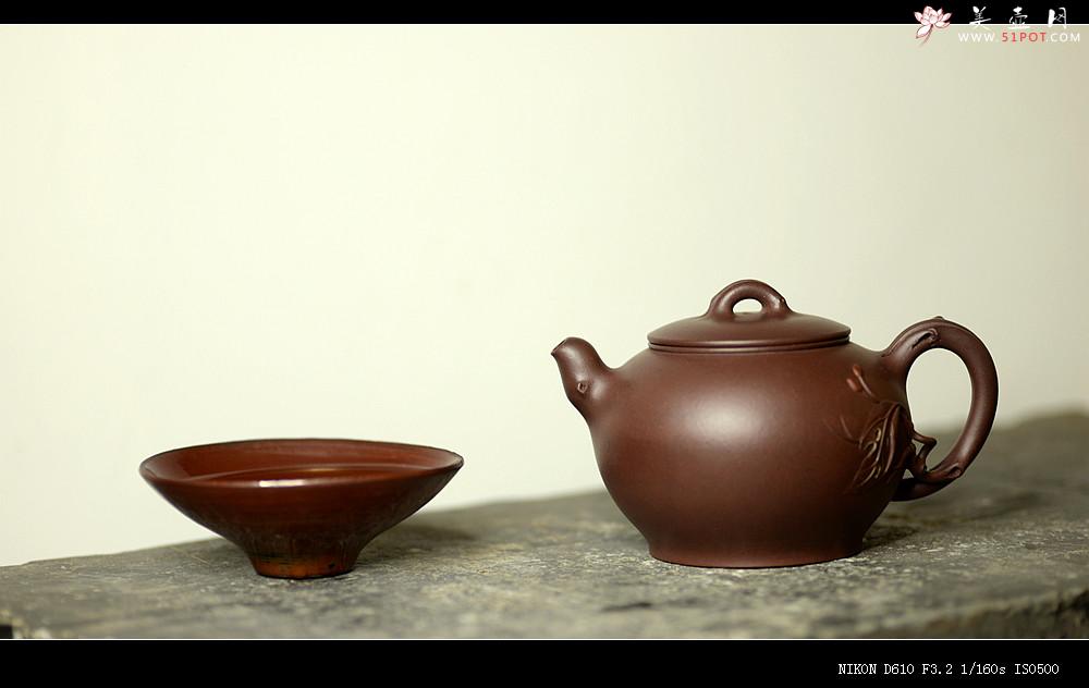 紫砂壶图片：高雪琴原创作品 韵味十足  全手花趣 敦厚可人 - 美壶网