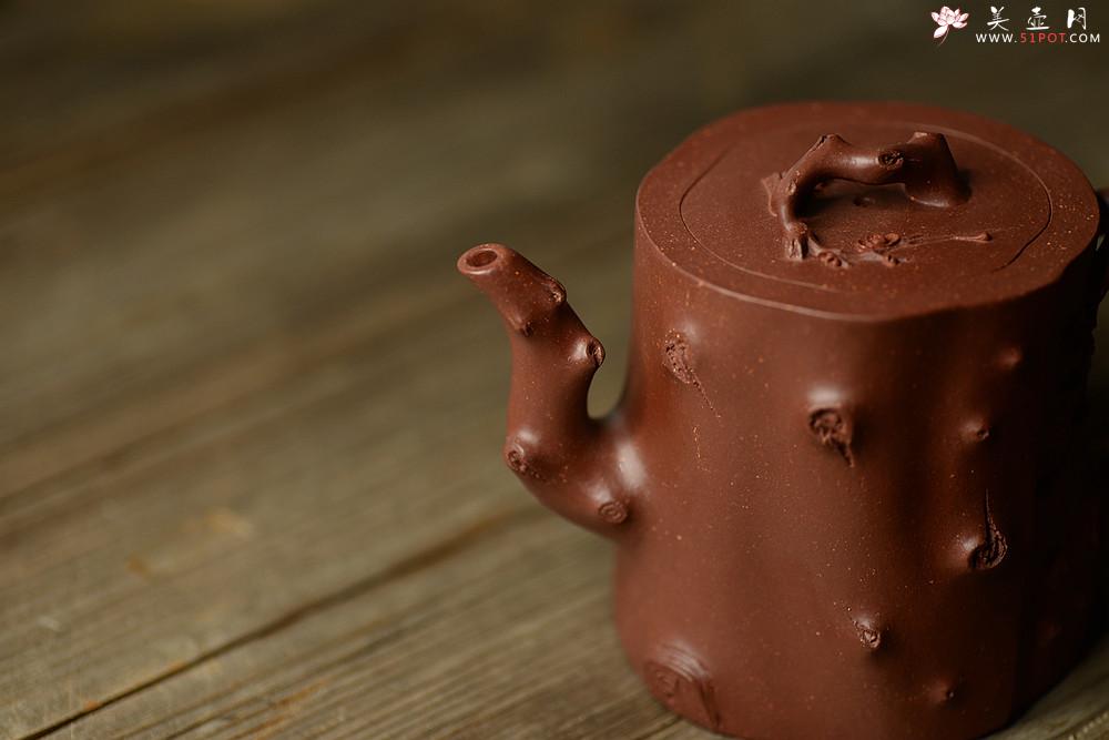 紫砂壶图片：单志萍最新力作 雄厚之风 优雅之作 精品全手红梅争艳 - 美壶网