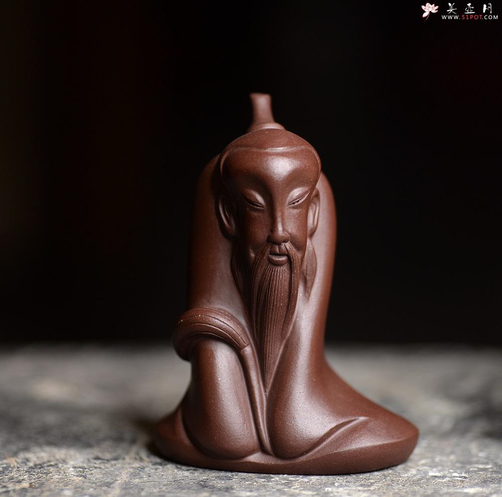 紫砂壶图片:高尚出俗 高士茶宠 做工精细 原矿紫泥 - 美壶网