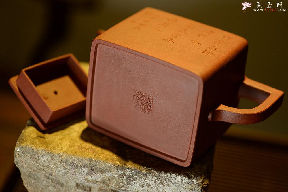 紫砂壶图片：许浒甲午年力作 全手工玉鼎四方 大品重器 雄厚古朴 单片拍打  - 美壶网