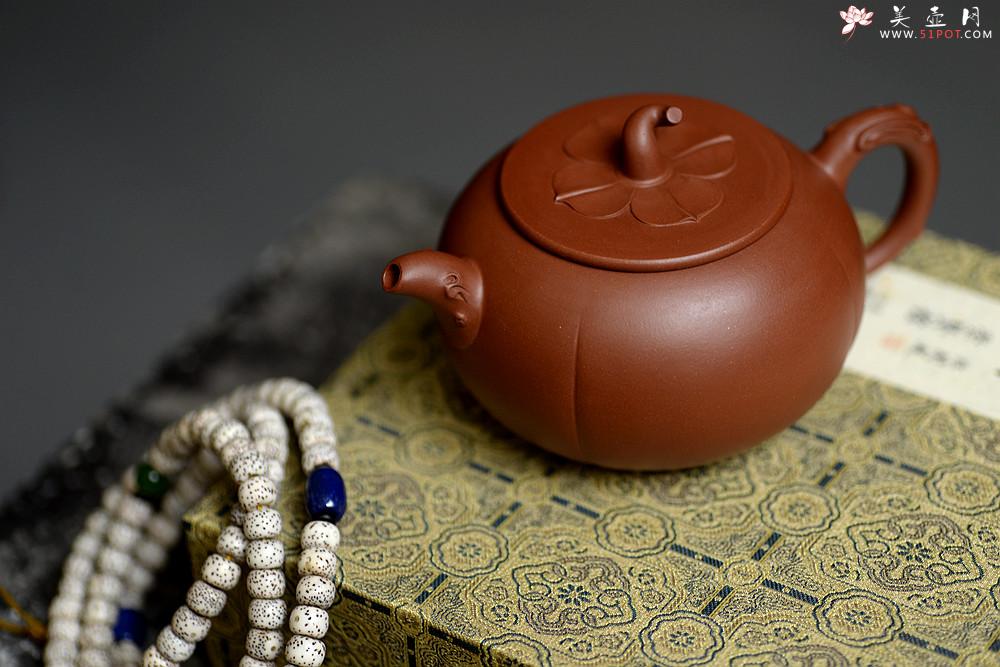 紫砂壶图片：曲峰原创作品 全手柿意 事事如意 精品花货 - 美壶网