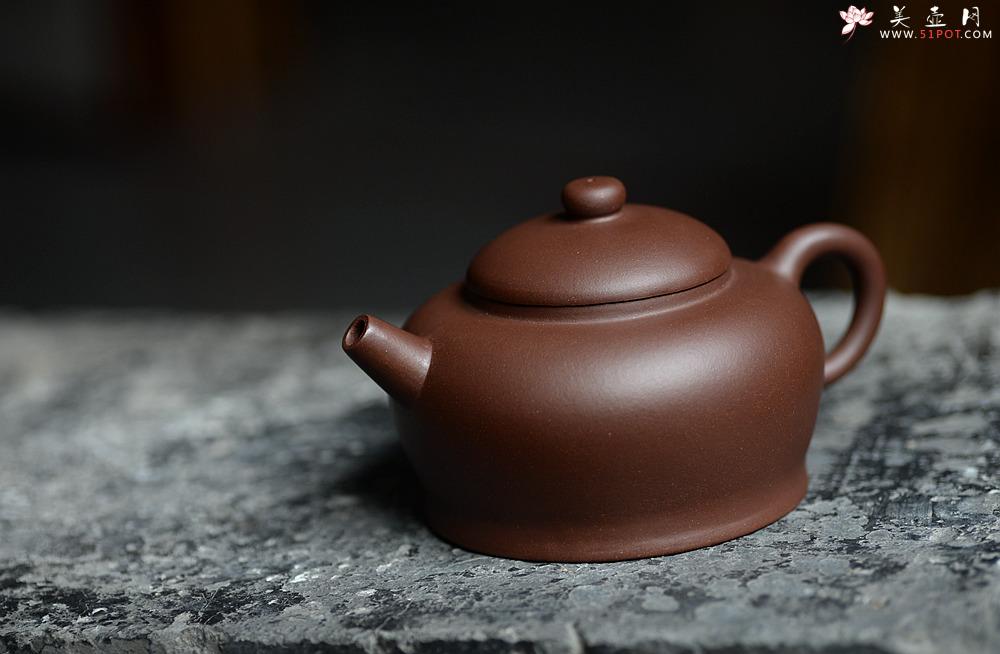 紫砂壶图片：张智耀新作 敦厚稳重 传统实用 全手融月 - 美壶网