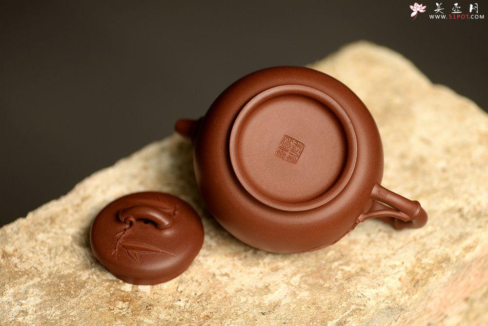 紫砂壶图片：史云棠高徒储俊伟作品 大品花货 饱满大气  全手智竹 - 美壶网