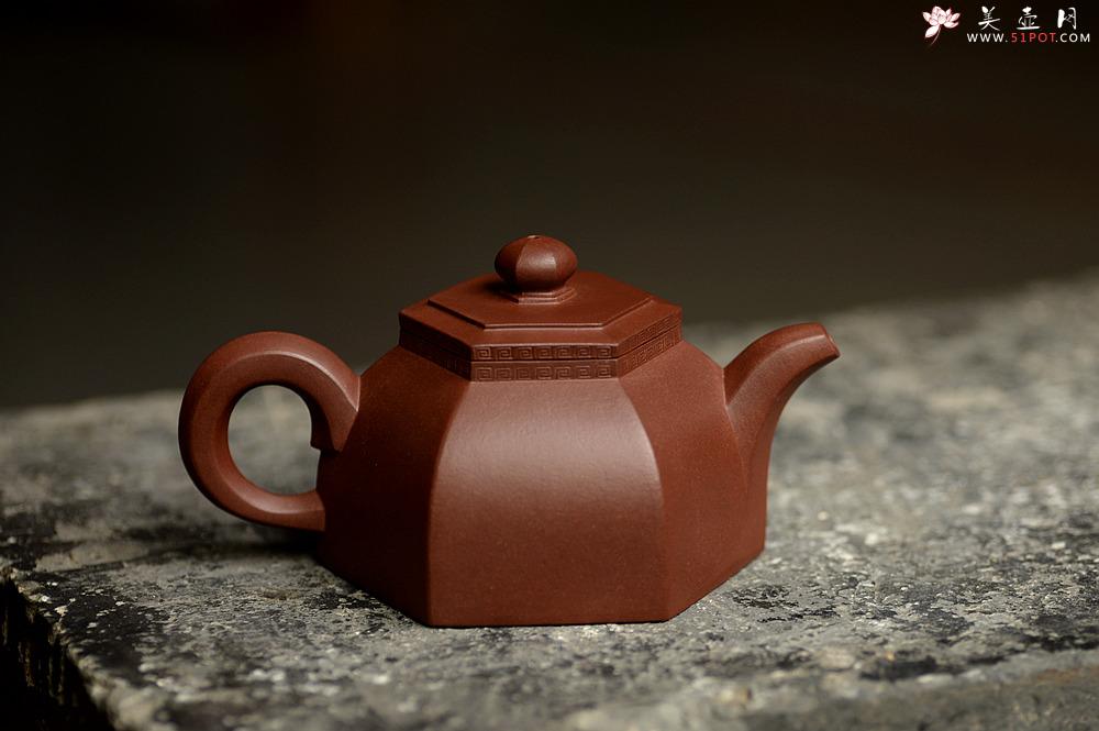 紫砂壶图片：陈进全手工近作 六方禅钟 线条流畅 块面过渡自然 - 美壶网