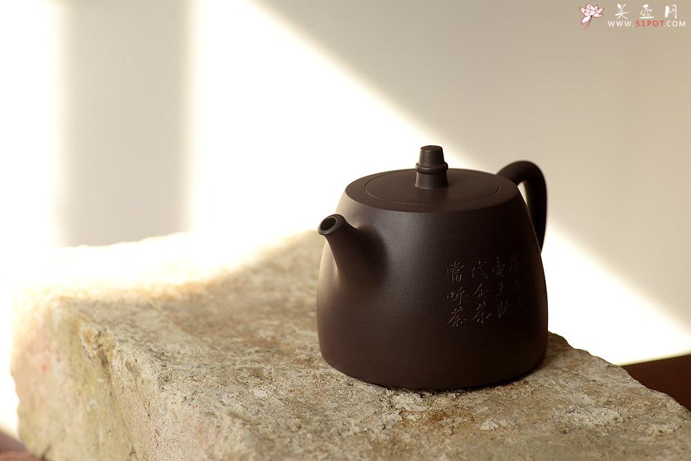 紫砂壶图片：陈进全手经典作品 刚毅有力 精品 全手汉铎 耐品 - 美壶网