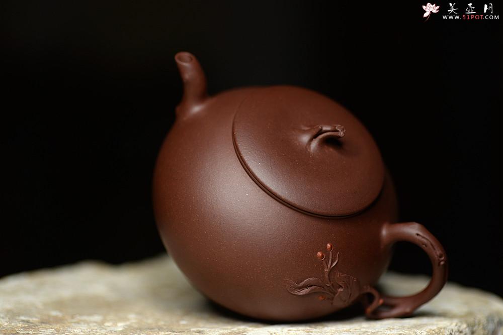 紫砂壶图片：钱小珍作品  全手夏艳~ 吴震夫人 灵秀花货 - 美壶网