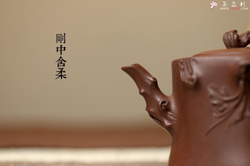 紫砂壶图片：花货奇才顾正芳近作 刚正挺拔  全手精品葡萄桩 - 美壶网