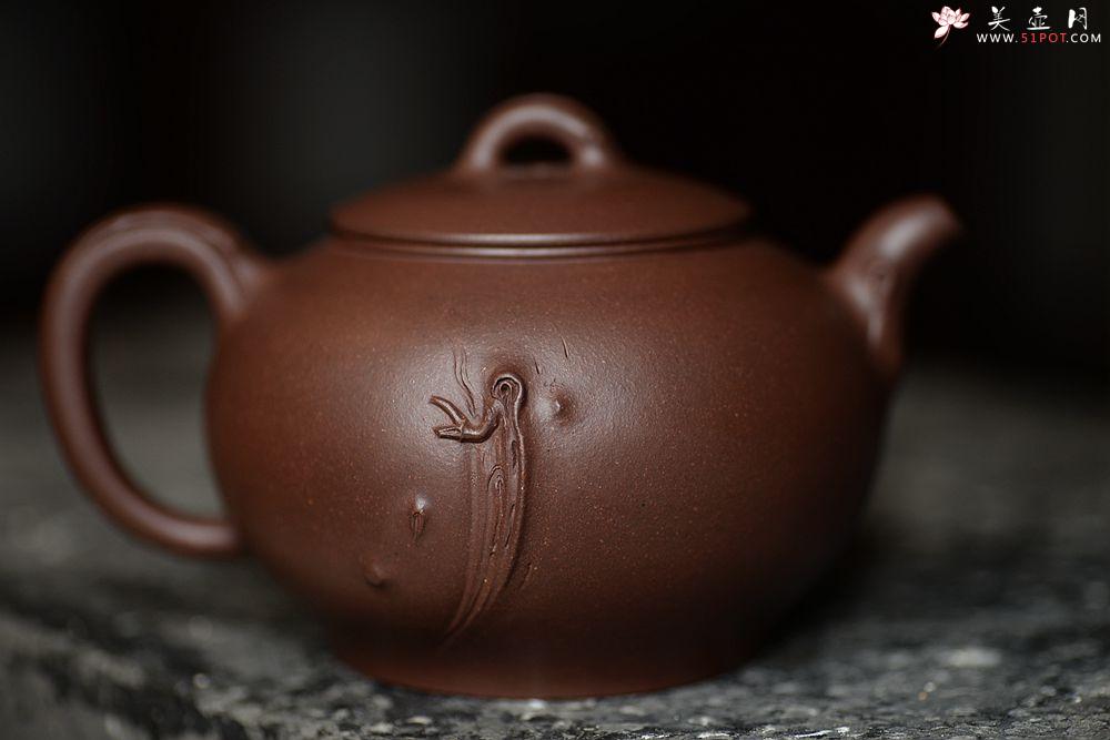 紫砂壶图片：高雪琴新作 线条流畅 端庄秀美 新意花器 全手冬韵 - 美壶网