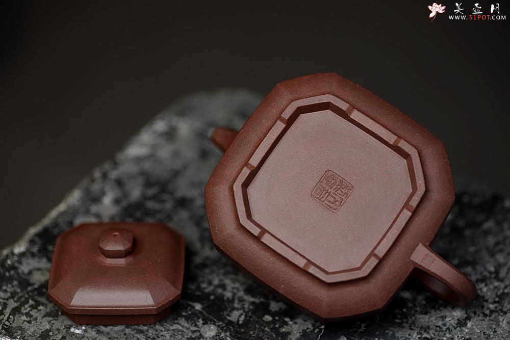 紫砂壶图片：顾文君新品 传统经典 线条挺拔 全手八方侧角 - 美壶网