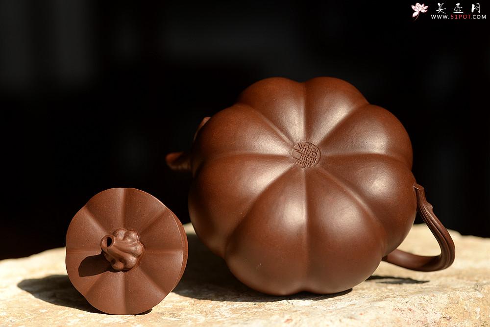 紫砂壶图片：花货奇才顾正芳新作 灵韵秀雅 全手南瓜 田园丰韵~ - 美壶网