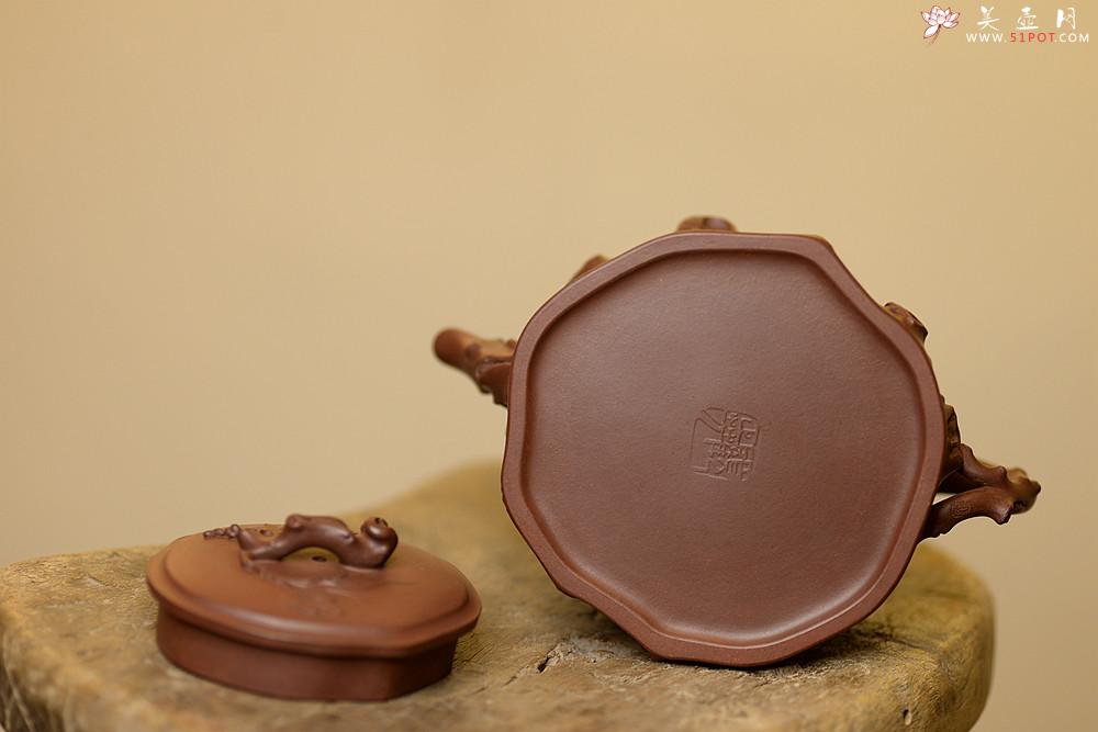 紫砂壶图片：花货奇才顾正芳近作 刚正挺拔  全手精品葡萄桩 - 美壶网