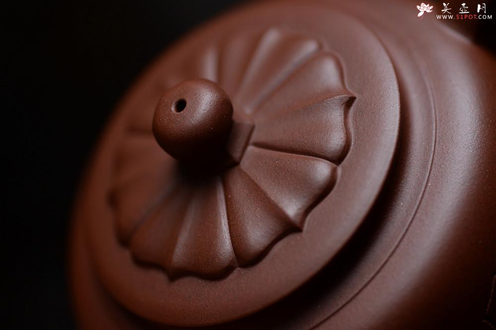 紫砂壶图片：刘世涛自撰壶铭 大富贵菱花 浑厚大气 装饰耐品~ - 美壶网