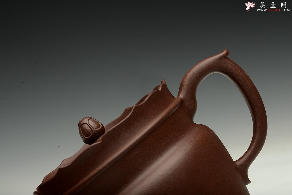 紫砂壶图片：储俊伟乙未年精工新作 紫砂佛语 端庄大方 全手僧帽 油润老紫泥 - 美壶网