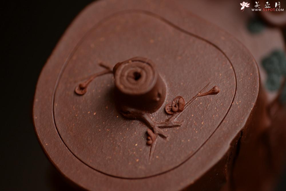 紫砂壶图片：单志萍乙未年全手新作 颇具玩味~ 松梅常青 有难度的花货~ - 美壶网