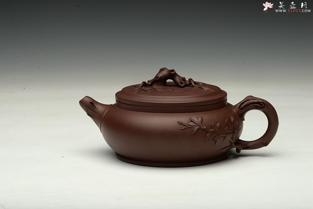 紫砂壶图片：春天的气息~大口实用 玉兰迎春 孙伟强张新亚合作原创作品 - 美壶网