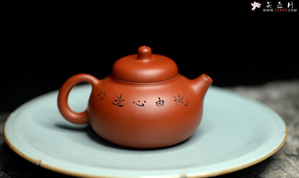 紫砂壶图片：茶盘尤物 原矿纯朱泥 红玉 饱满可人 赏玩皆宜 - 美壶网