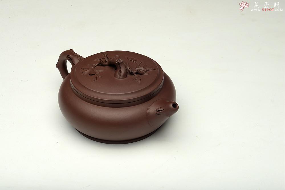 紫砂壶图片：春天的气息~大口实用 玉兰迎春 孙伟强张新亚合作原创作品 - 美壶网