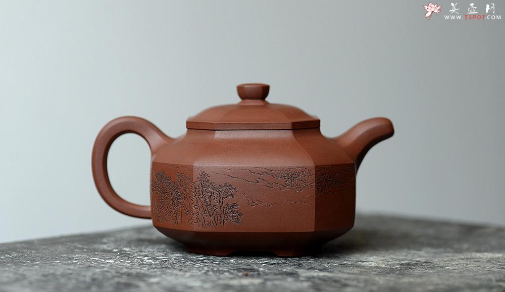 紫砂壶图片：何卫枫全手新品 经典大气  全手储铭八方 袁德波装饰 - 美壶网