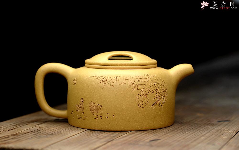 紫砂壶图片：曲峰大气作品 全手大牛盖莲子 实力精品 - 美壶网