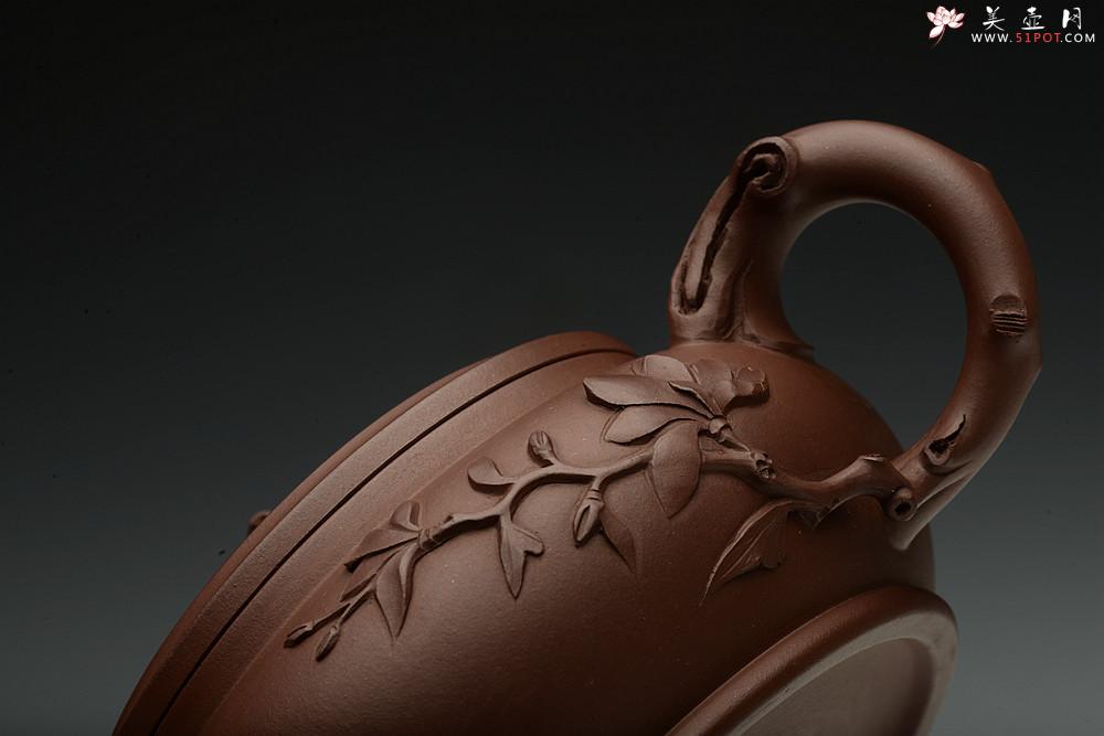 紫砂壶图片：春天的气息~大口实用 玉兰迎春 孙伟强张新亚合作原创作品 - 美壶网