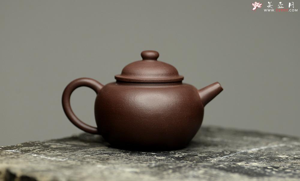 紫砂壶图片：张智耀新作 实用佳器 原矿紫泥 全手薄胎巨轮珠 - 美壶网