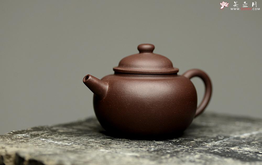 紫砂壶图片：张智耀新作 实用佳器 原矿紫泥 全手薄胎巨轮珠 - 美壶网