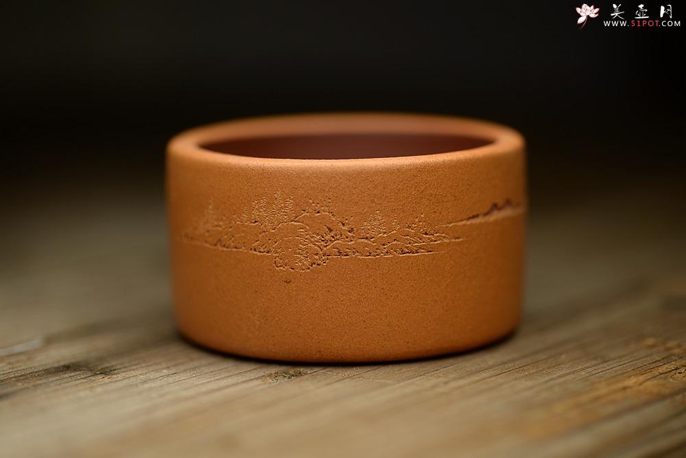 紫砂壶图片：曲峰扳指杯 优质底槽青粉段泥 - 美壶网