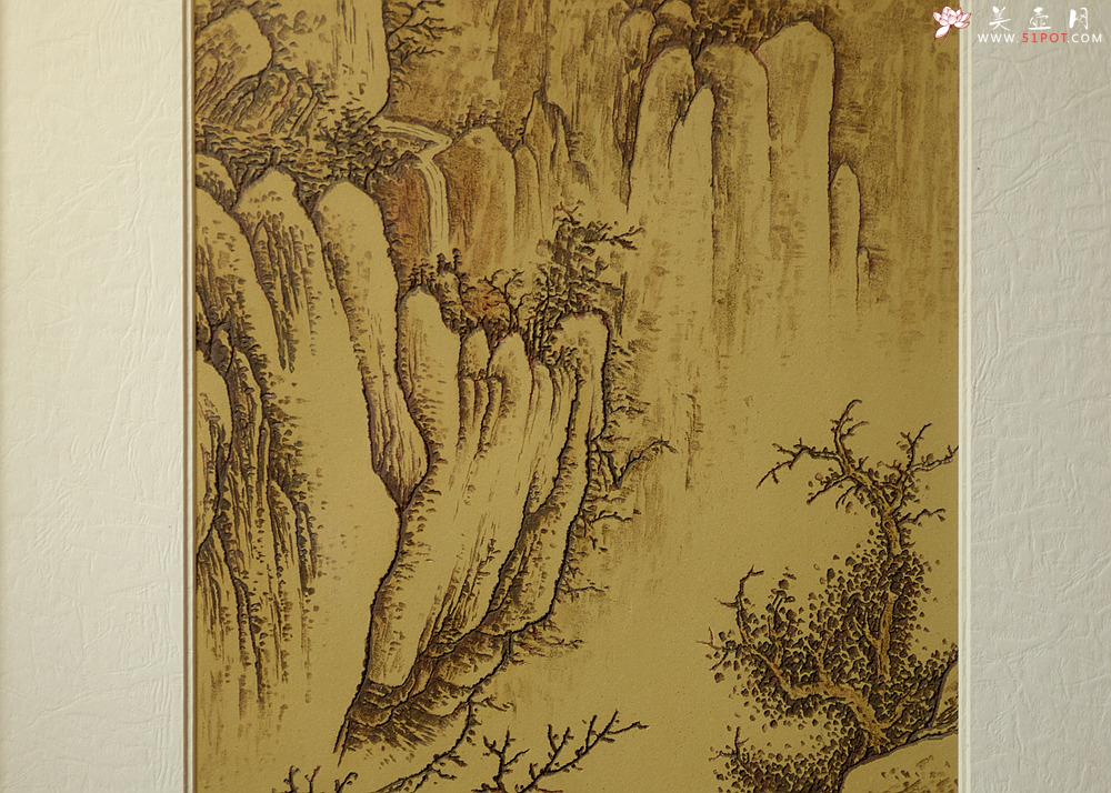 紫砂壶图片：张听刚新意装饰 山水壁画 韵味十足 - 美壶网