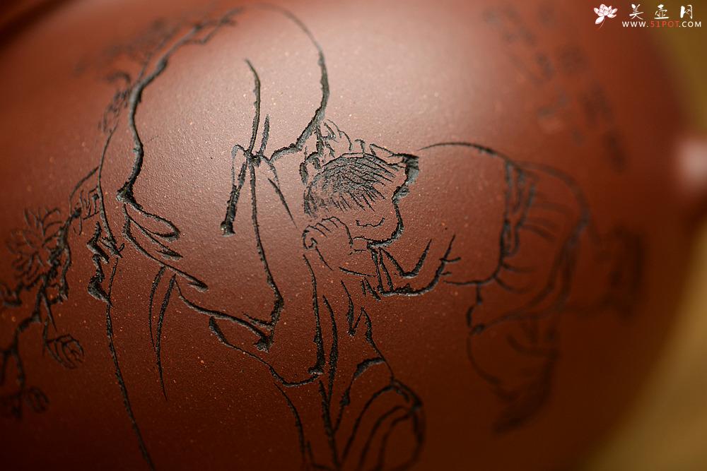 紫砂壶图片：大气饱满 优质清水 传统掇球 茶聚实用 - 美壶网