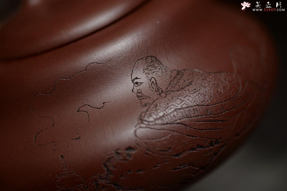 紫砂壶图片：坐禅达摩~ 葫芦茶叶罐 浑厚圆润 - 美壶网