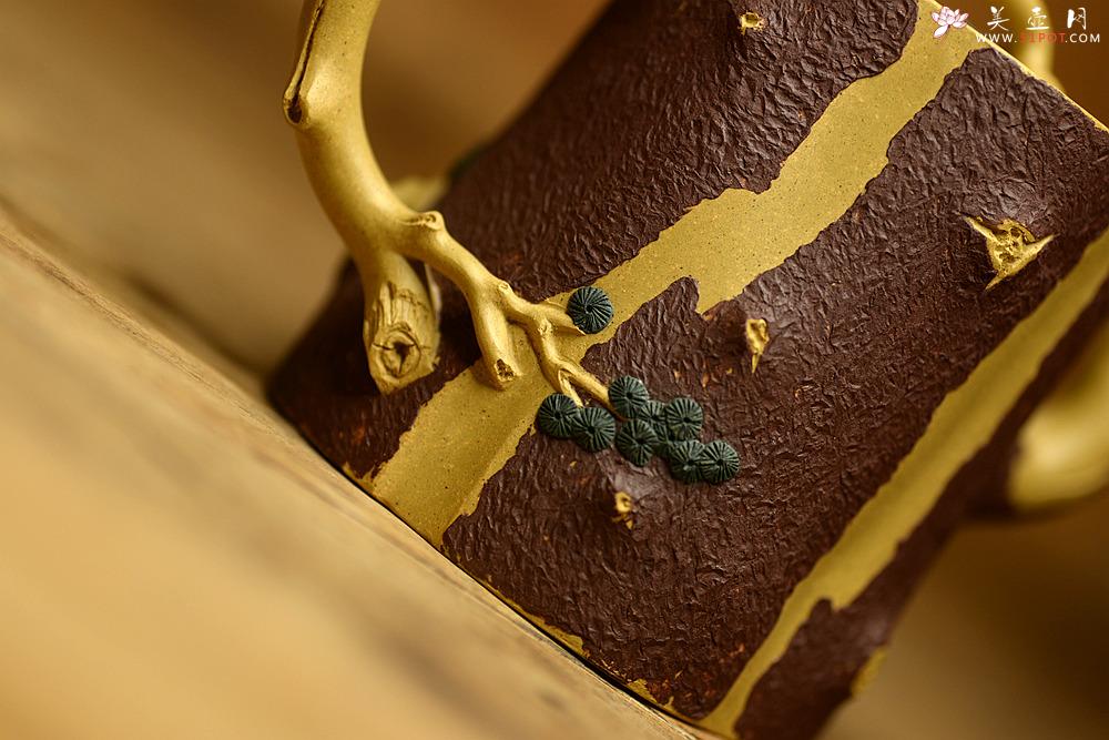 紫砂壶图片：单志萍新品 全手松桩  挺拔 文气秀雅 - 美壶网