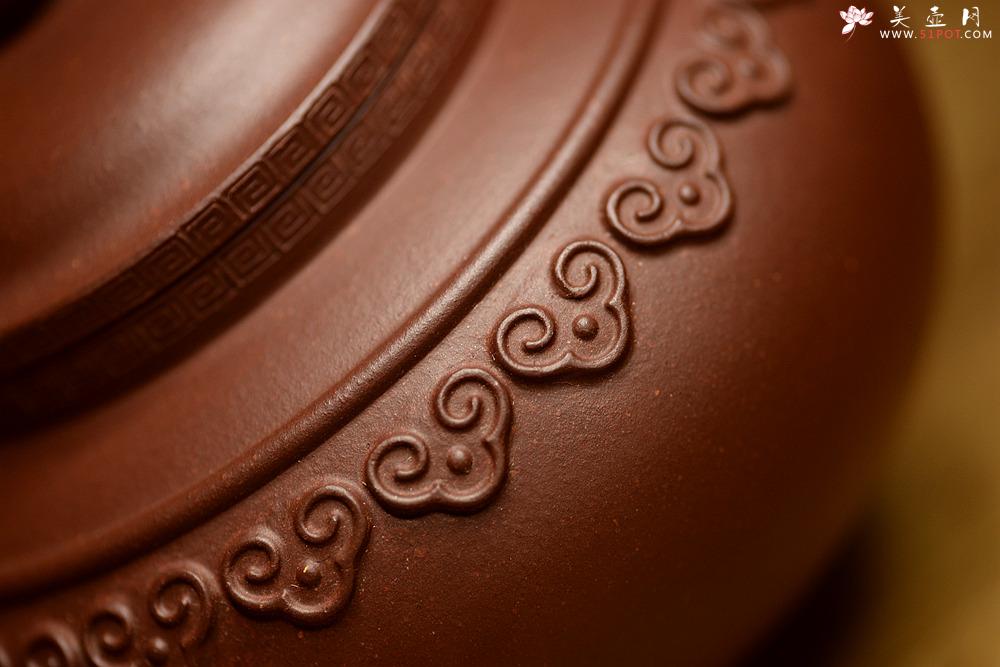 紫砂壶图片：雄浑凝练 精神气韵 扛鼎之作 全手大云肩如意 - 美壶网