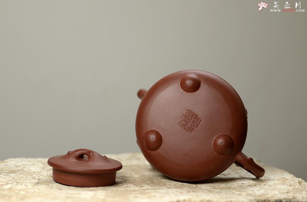紫砂壶图片：实用花器 饱满可爱 松石瓢 - 美壶网