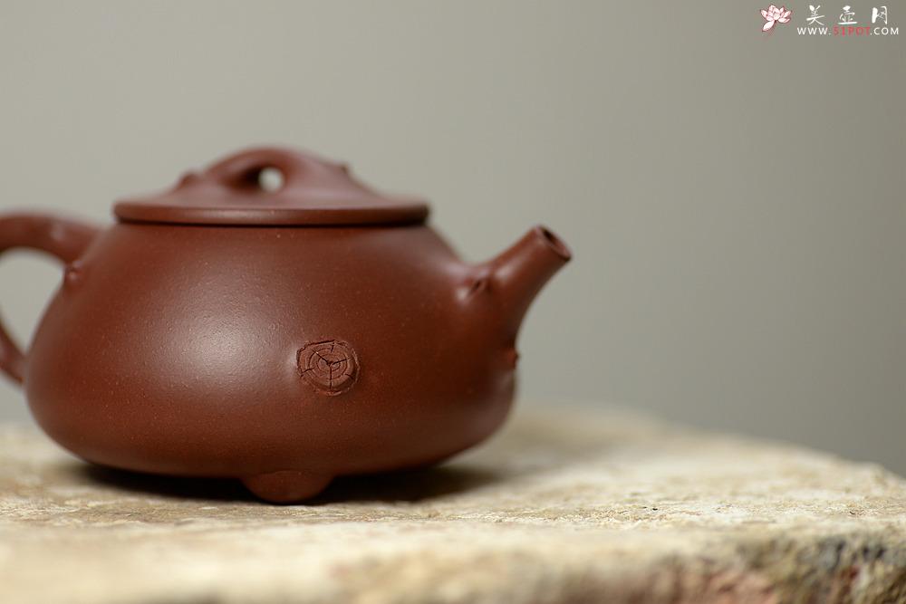 紫砂壶图片：实用花器 饱满可爱 松石瓢 - 美壶网