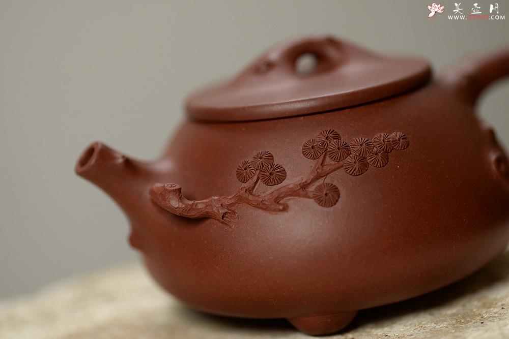 紫砂壶图片：实用花器 饱满可爱 松石瓢 - 美壶网