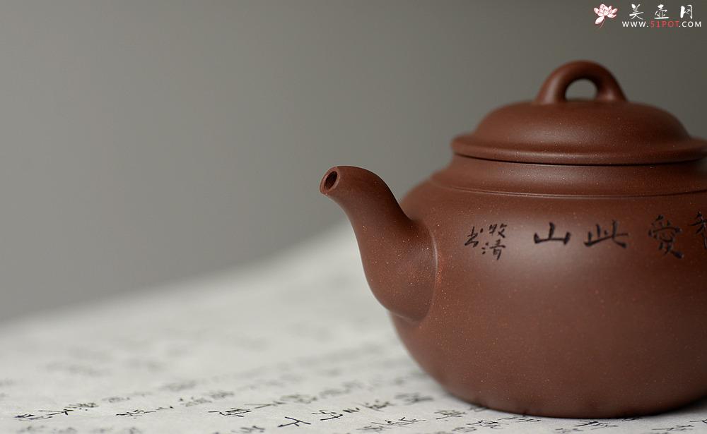 紫砂壶图片：山水清韵 明月照庐 德福  - 美壶网