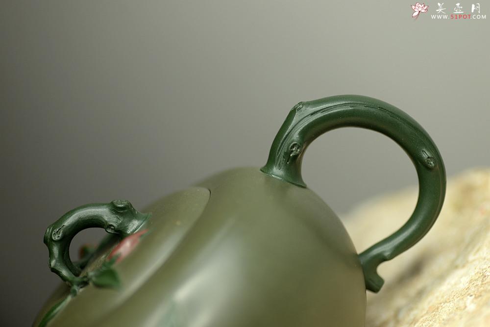 紫砂壶图片：原创作品 孙伟强张新亚合作 映山红 别有风韵~贴叶精湛 - 美壶网