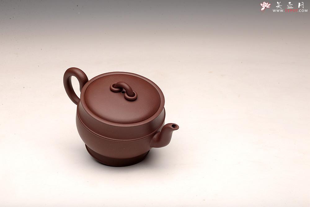 紫砂壶图片：钱建荷全手新作 宫廷范儿 大口实用 做工精致 双圈碗灯 - 美壶网