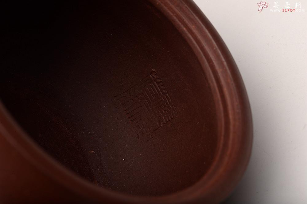 紫砂壶图片：钱建荷全手新作 宫廷范儿 大口实用 做工精致 双圈碗灯 - 美壶网