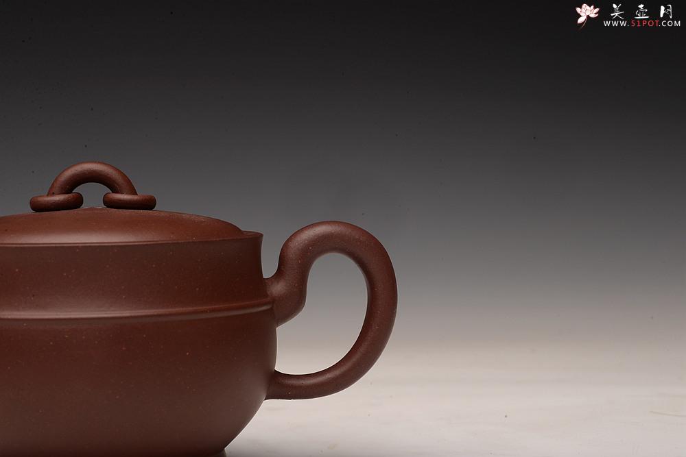 紫砂壶图片：钱建荷全手新作 宫廷范儿 大口实用 做工精致 双圈碗灯 - 美壶网