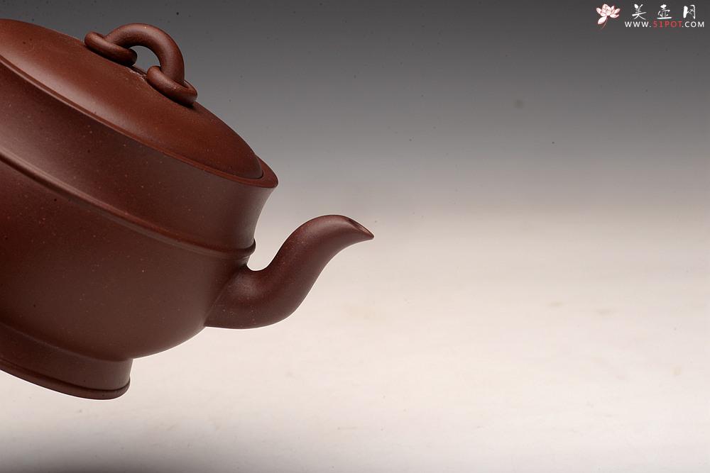 紫砂壶图片：钱建荷全手新作 宫廷范儿 大口实用 做工精致 双圈碗灯 - 美壶网