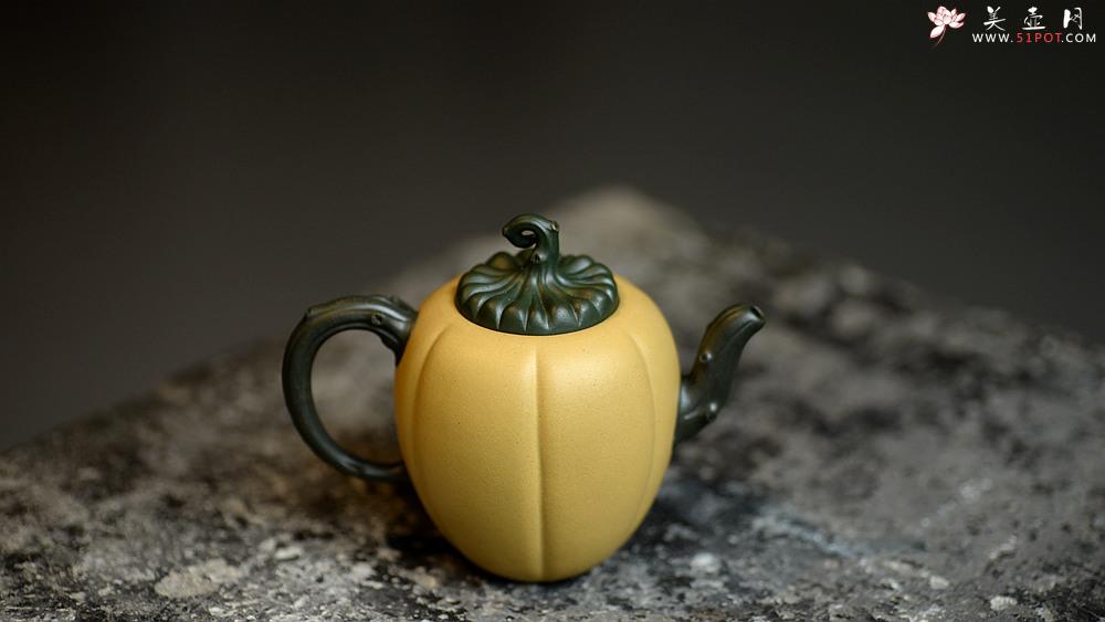紫砂壶图片：原创作品 本段小金瓜 灵巧曼妙 夏日利器 孙伟强张新亚合作 - 美壶网