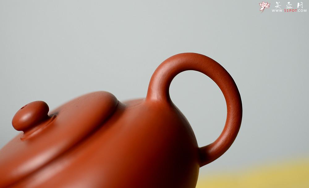 紫砂壶图片：徐亚春全手作品 优质朱泥 珠圆玉润 全手柿圆 - 美壶网