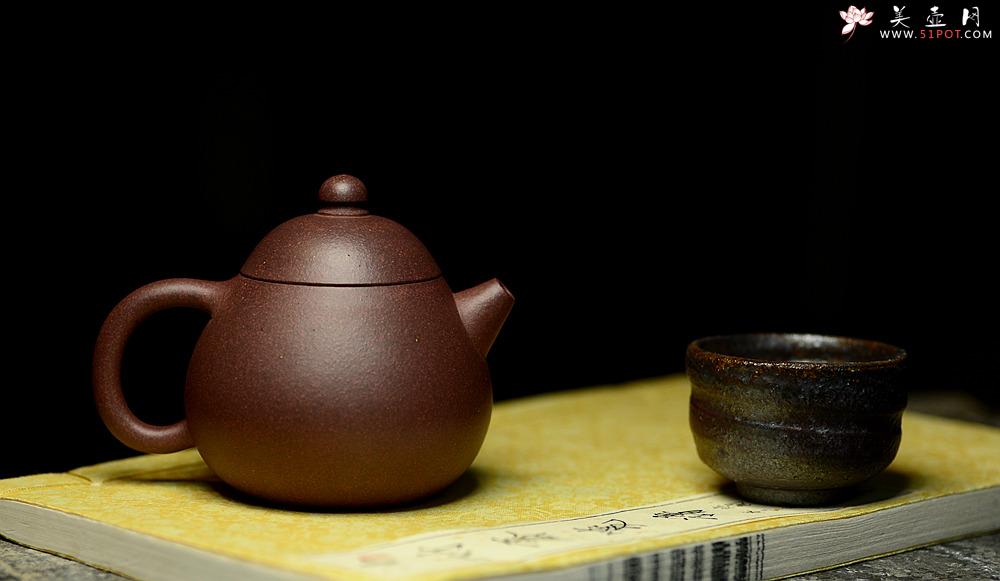 紫砂壶图片:淞庐作品 高温老紫泥 古朴 老味 全手文旦 - 美壶网