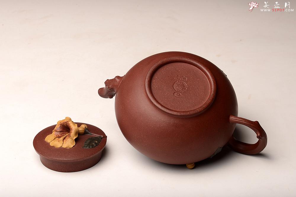 紫砂壶图片：飘逸立体 细品 传统花货功力 花语敬佩、声誉 凌霄花 原创作品  - 美壶网