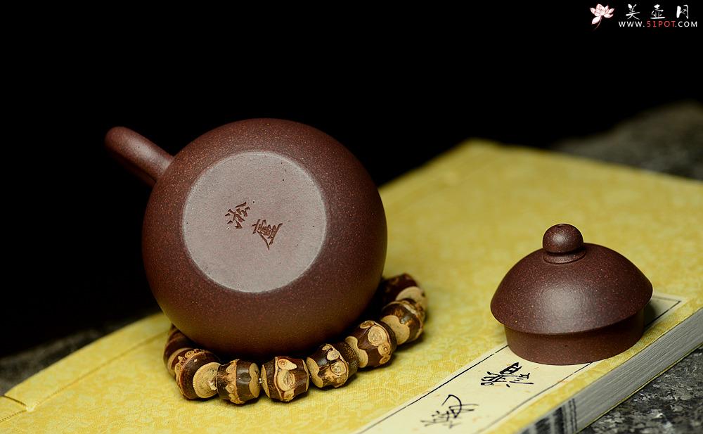 紫砂壶图片:淞庐作品 高温老紫泥 古朴 老味 全手文旦 - 美壶网