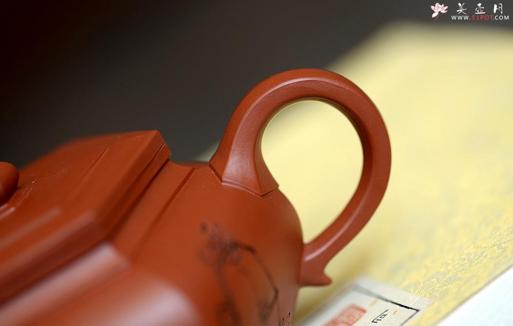 紫砂壶图片：线条流畅 棱角分明 全手镶片 大彬六方 - 美壶网