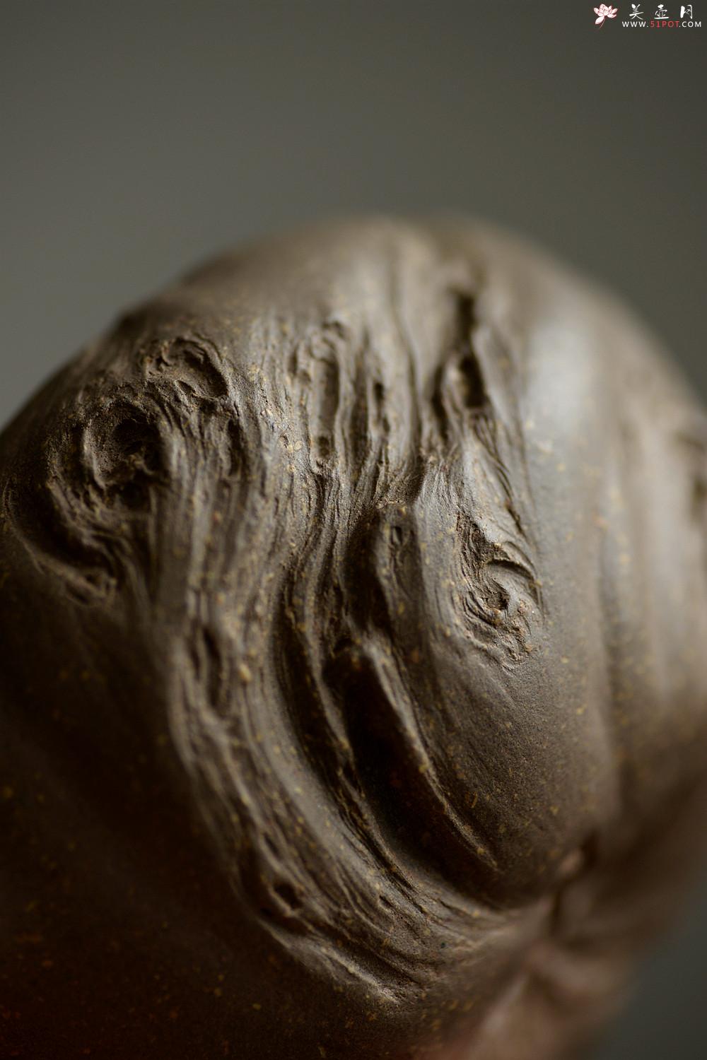 紫砂壶图片：林月长乙未年全手作品 返璞归真 清瘦山野清趣  香山秋林 - 美壶网