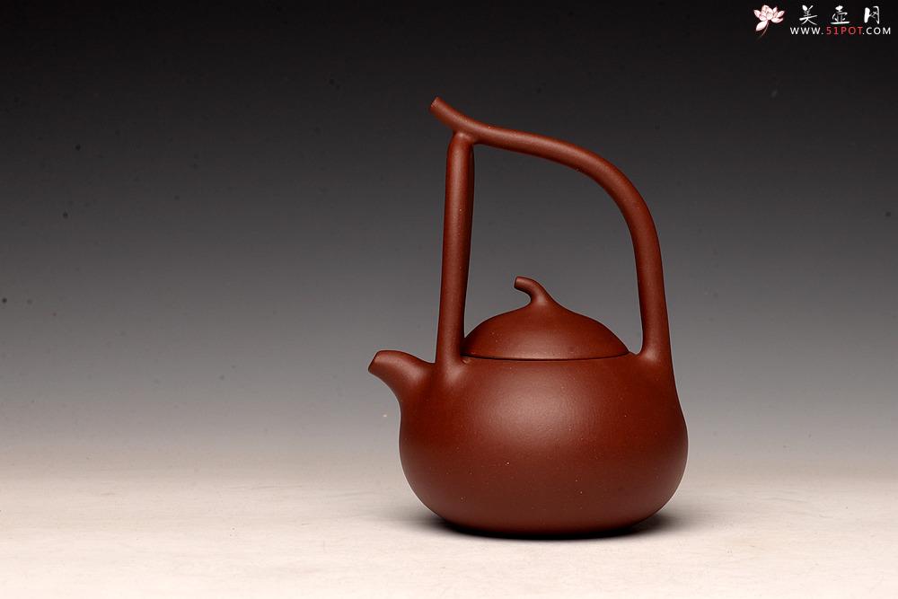 紫砂壶图片：张悦全手工新品 匏瓜提梁 颇有难度 精美之作  - 美壶网